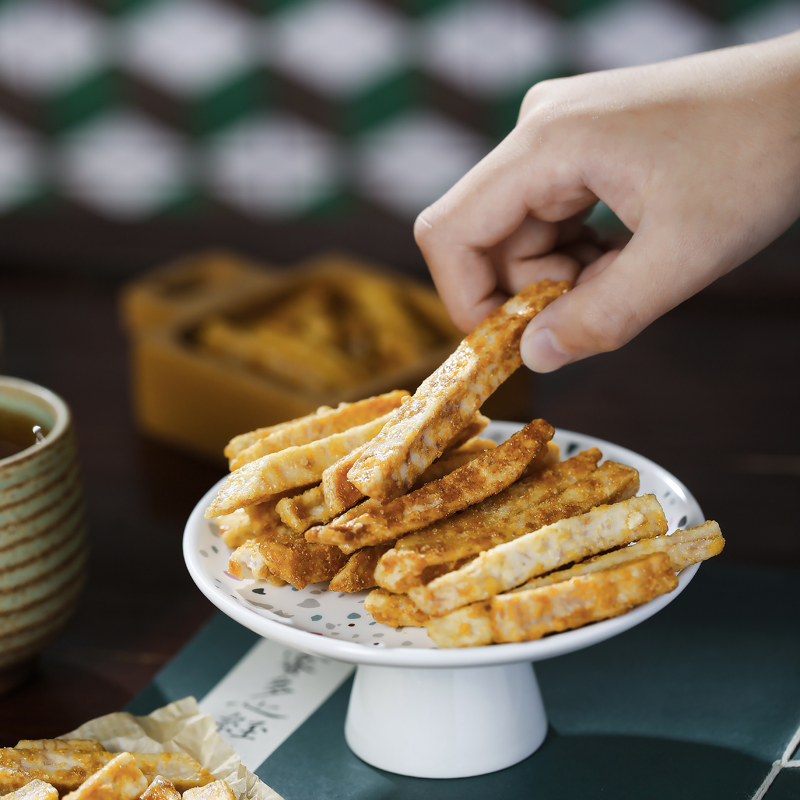 午喵 蟹黄芋头条海苔香葱味 口感偏硬越南香芋网红酥香脆零食100g