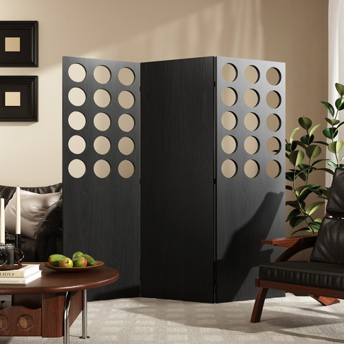 法式中古屏风隔断客厅移动折叠挡板轻奢艺术家用房间遮挡简约现代