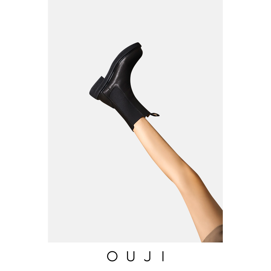 세척된 말 가죽 첼시 부츠 주름진 미드 튜브 굴뚝 여성용 두꺼운 밑창 모나 시리즈 2022 가을 겨울 부츠를 보냅니다