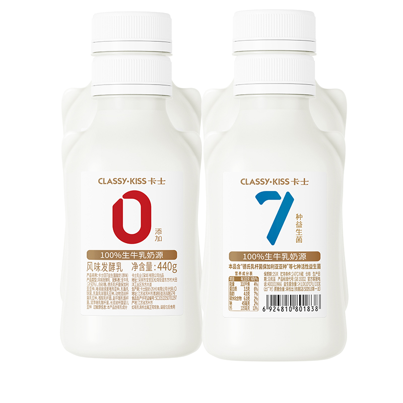 卡士酸奶007益生菌酸奶440g小奶罐儿童酸牛