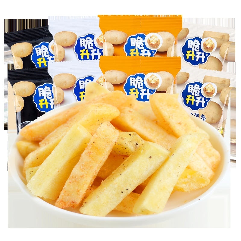 脆升升薯条蜂蜜黄油味脆生生鲜切香脆薯条网红解馋小零食大礼包
