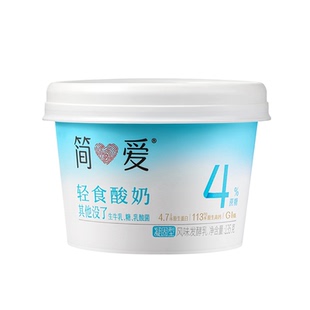 简爱轻食代餐酸奶4%蔗糖135g 酸奶碗 12杯 4%蔗糖无添加剂