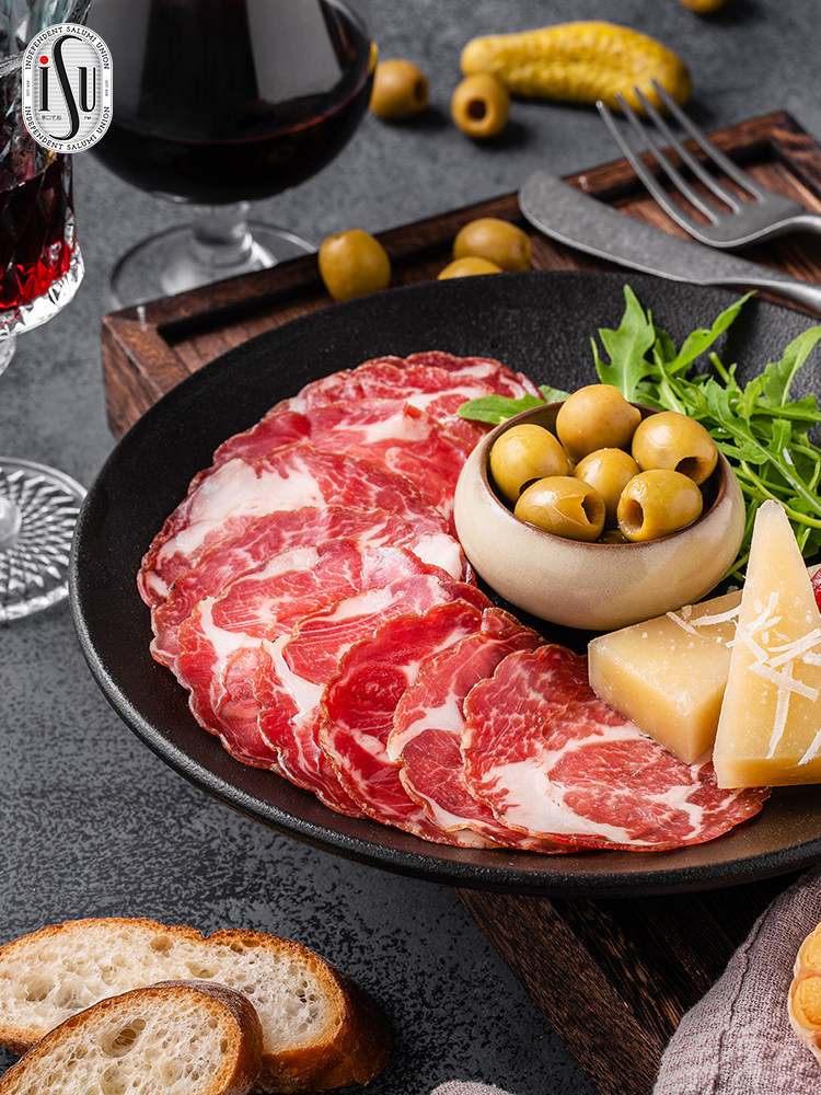 isu意口艺脍库巴式风干火腿即食西式餐三明治沙拉猪颈肉整根