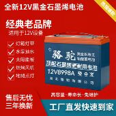 12V电瓶20A36安大容l量夜市摆摊灯箱专用干电瓶铅酸骆驼蓄电池
