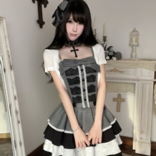 蕾系Lolita连衣裙套装2026夏季新款森女遮肉洛丽塔甜美两件套女潮