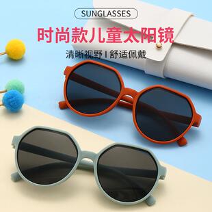 新款男女宝宝防晒5-10岁复古街拍墨镜网红同款儿童太阳镜定制