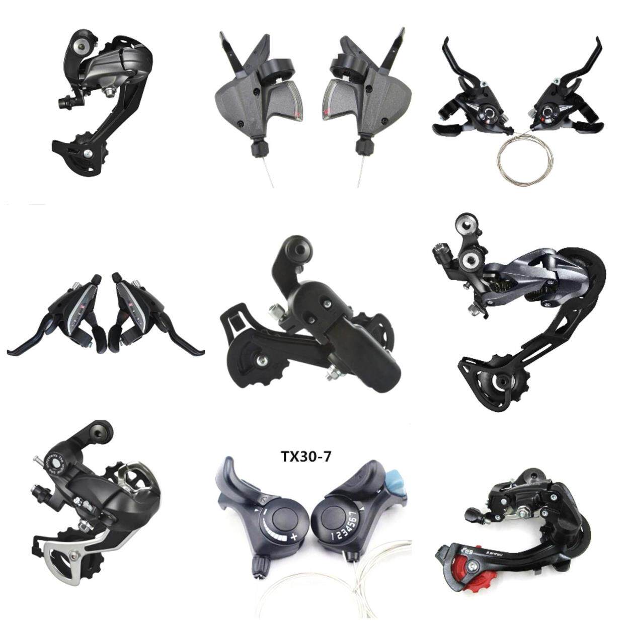 后拨器山地自行车转把7/9速21/27速连体指拨变速器眼勾拨配件大全