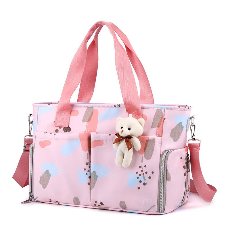 妈咪包便携手提单肩休闲百搭斜跨母婴包2025新款妈妈包外出带娃背