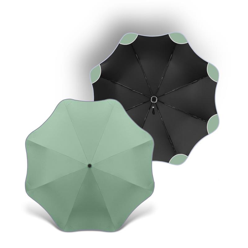 2021新款三折自动安全角雨伞创意花型折叠梅花角雨伞可logo广告伞