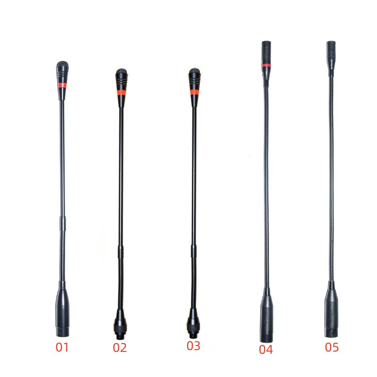 鹅颈会议麦克风咪杆三针四芯航空插 直插会议话筒软管麦克风配件