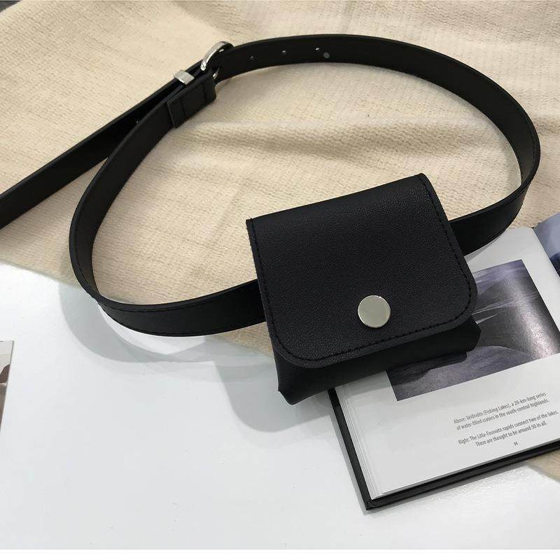爆款腰带式腰包女可拆卸装饰简约百搭迷你零钱包pu女士皮带定制