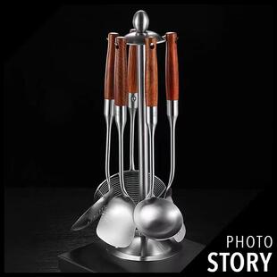 不锈钢厨具kitchen items锅铲铲子炒勺 勺子7 件套锅勺厨具套装定