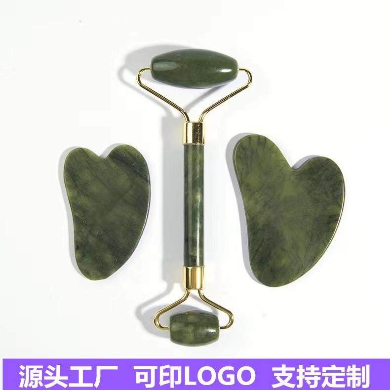 玉石滚轮工厂直供玉石滚轮按摩脸部面部按摩器滚轮器刮板痧定制