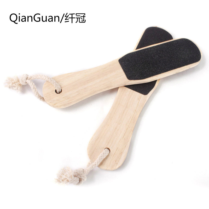 美甲脚底打磨 实木双面搓脚板 去老茧死皮脚底搓 磨脚器假指甲