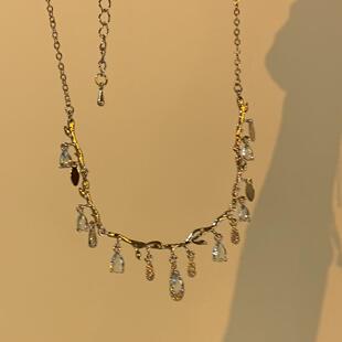 仙仙的~超美精致流苏水滴项链女毛衣链轻奢小众锁骨链网红颈定制