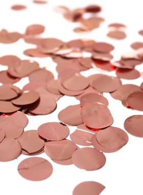 玫瑰金金色彩色银色圆形亮片纸屑rose gold confetti定制