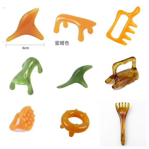 源优树脂刮板 按摩梳按摩脊椎点穴棒头部推拿按摩爪全身按摩制定