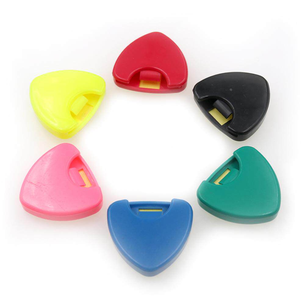 吉他拨片盒 彩色拨片夹吉他通用拨片收纳盒 乐器配件大三角拨片盒