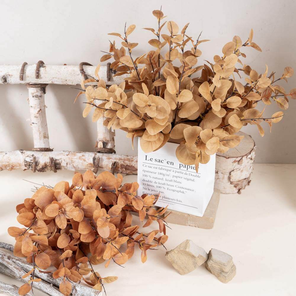 仿真花厂家苹果叶假花绿植物婚庆装饰工艺品ins风mw22102