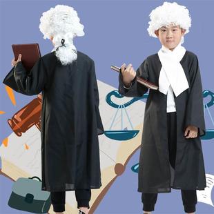 万圣节儿童律师服装表演服小朋友职业扮演法官服装校园表演服装