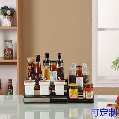 阶梯式多层组合调味架家用厨房置物架烹饪调味酱料瓶罐整理收纳架