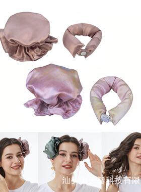 无热卷发棒BUN BONS卷发罩套装旅行枕滚筒长中等发大卷发波浪定制