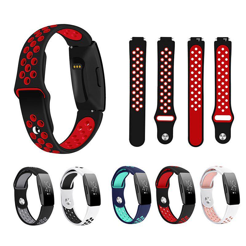 适用于Fitbit Inspire手环表带 Inspire HR双色耐克款硅胶TPU腕带