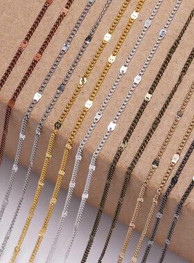 135sf加密链细链条 DIY饰品配件 吊坠配链手链项链满天星链条定制