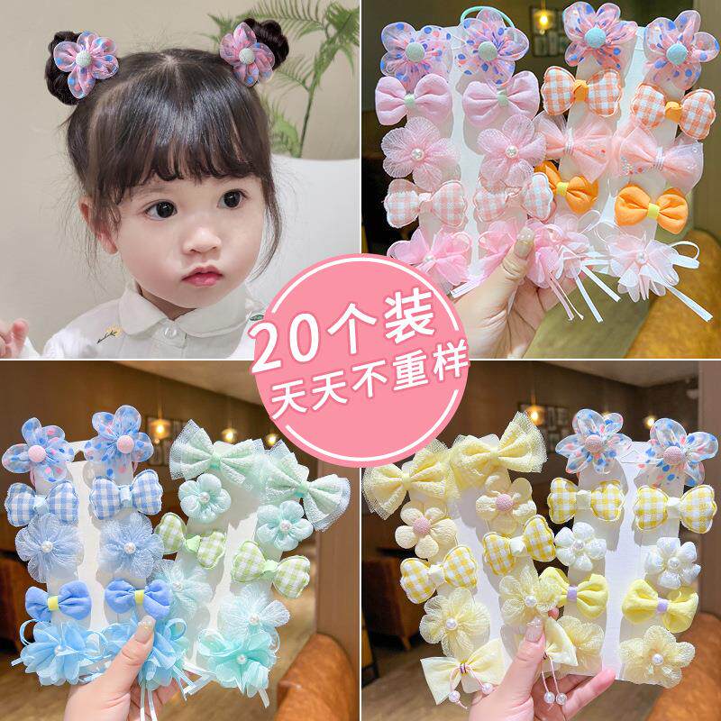 蝴蝶结头饰儿童发圈宝宝发夹可爱花朵头饰女童皮筋头绳小女孩定制