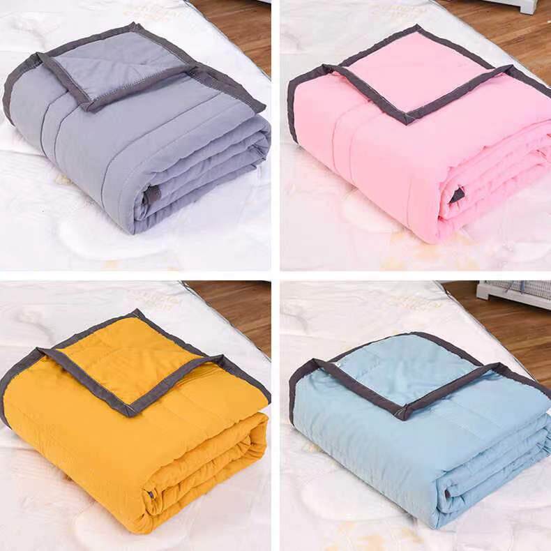컬러 워시 코튼 여름 시원한 이불 더블 에어컨 이불 여름 선물 이불 학생 기숙사 여름 이불 기계 세탁 가능