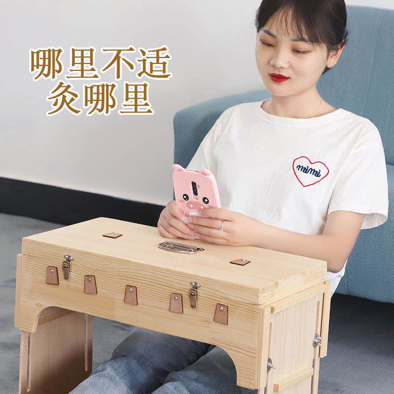 艾灸盒桐木制通用全身家用多部位艾灸箱升降款仪器腹部大号腰定制