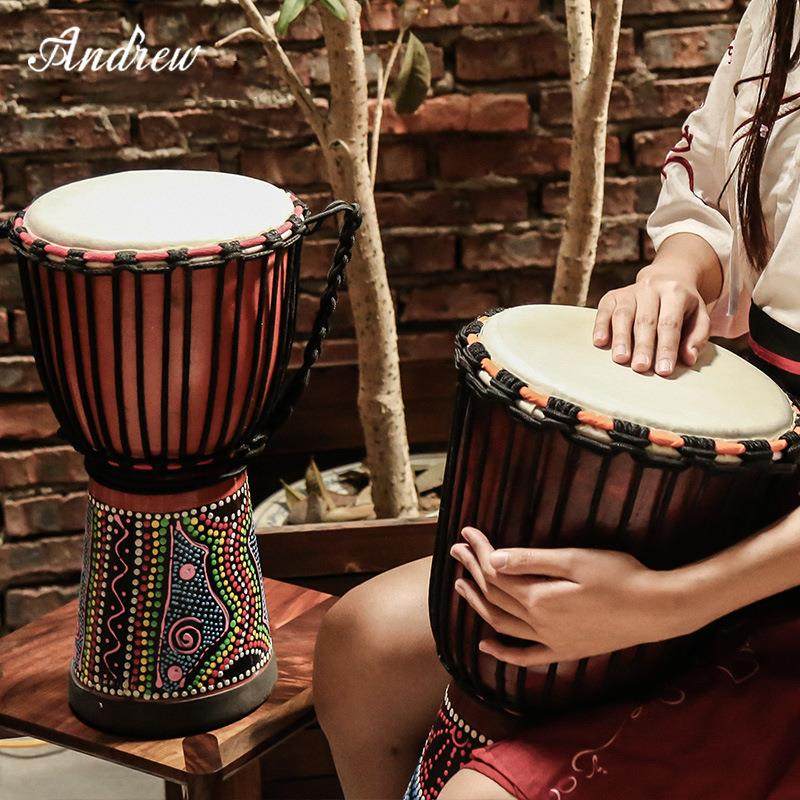 安德鲁印尼非洲鼓鼓8寸大8寸10寸12寸老山羊皮丽江手鼓现货