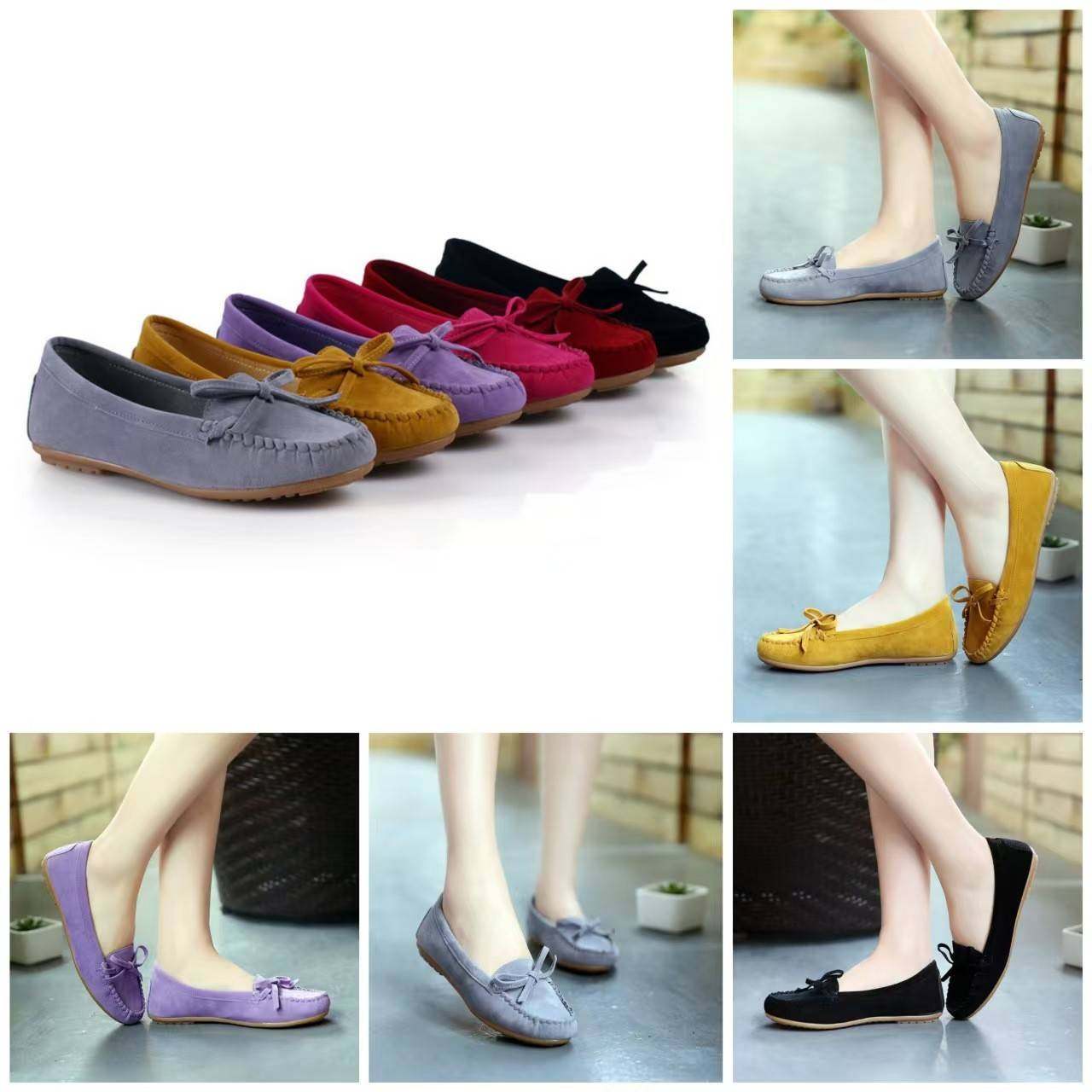 2026春秋新款欧美蝴蝶结流苏软底平底低帮单鞋圆头豆豆鞋孕妇女鞋,女鞋,浅口单鞋,淘宝优惠券,粉丝福利购,淘宝优惠卷