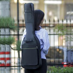 41寸吉他包加厚吉他背包黑色防水牛津布双肩包电吉他琴包套袋定制