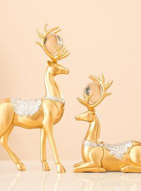 北欧创意招财鹿家居客厅电视柜酒架隔断玄关新婚乔迁新家装饰定制