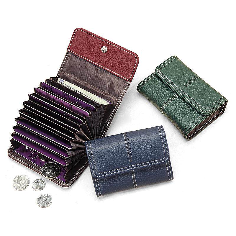 头层韩版风琴卡包多功能钱夹大容量卡包证件包多卡位卡夹钱包定制