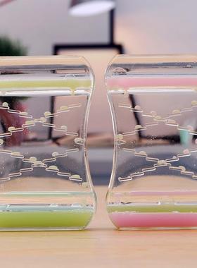 网红同款滑梯油滴 油漏玩具 油漏斗计时器摆件 动感液体沙漏定制