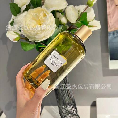 500ml大容量玫瑰露瓶精华水爽肤水卸妆化妆水瓶金色旋盖带内塞