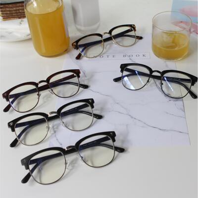 男士眉毛眼镜框，近视眼镜架平光眼镜77597定制