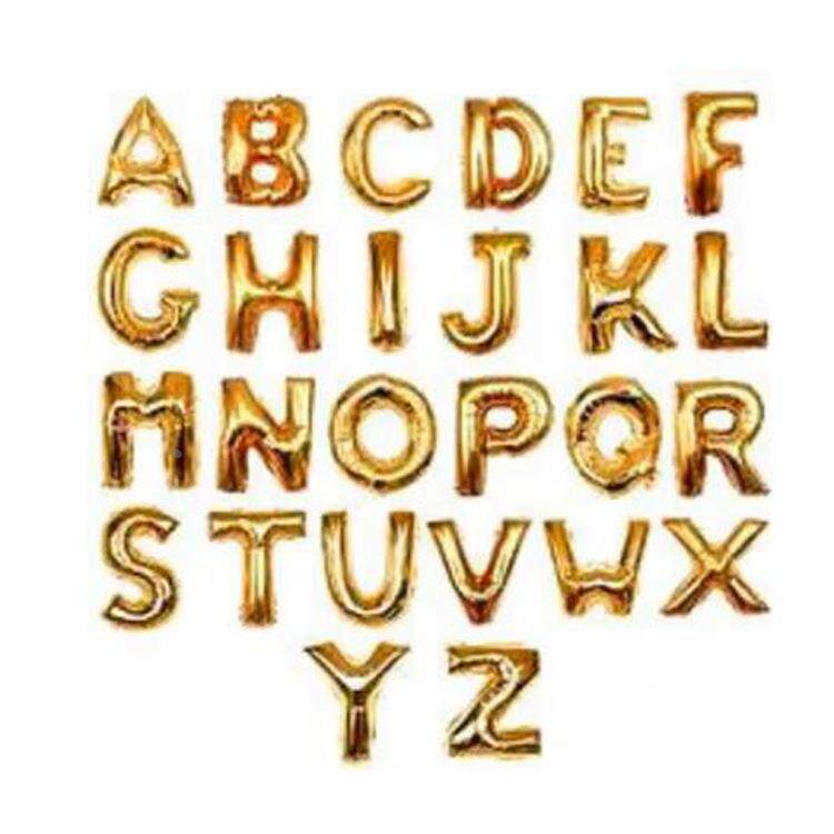 直供 大号40寸大号字母铝箔气球 亚金色银色两色可选 A-Z定制