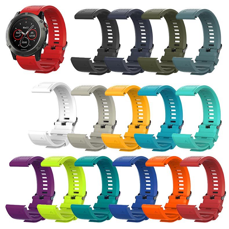 适用 Garmin Fenix5X/6S plus飞耐时佳明3HR快拆硅胶替换表带