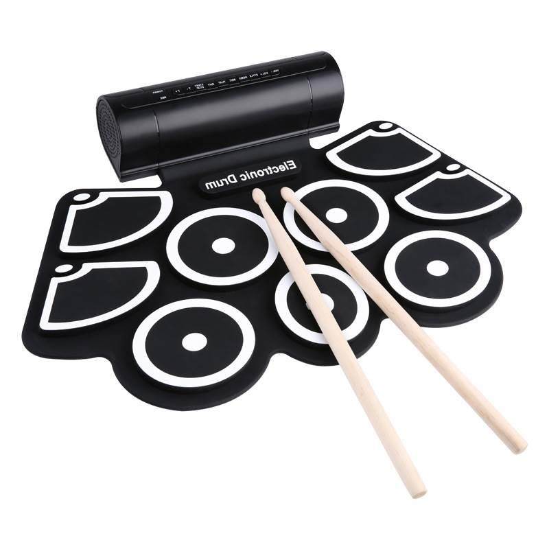 手卷电子鼓架子鼓便携式爵士鼓成人硅胶锂电池双喇叭电鼓练习dtx