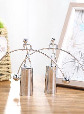 创意物理学趣味礼品减压益智玩具球金属小铁人摆件举重平衡定制