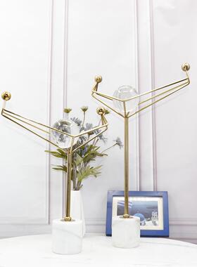 办公室美式玻璃球北欧简约家居装饰品球摆件欧式客厅软装书柜定制