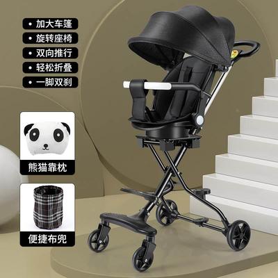 新款溜娃神器儿童四轮手推车宝宝推车一件折叠免安装可坐可躺