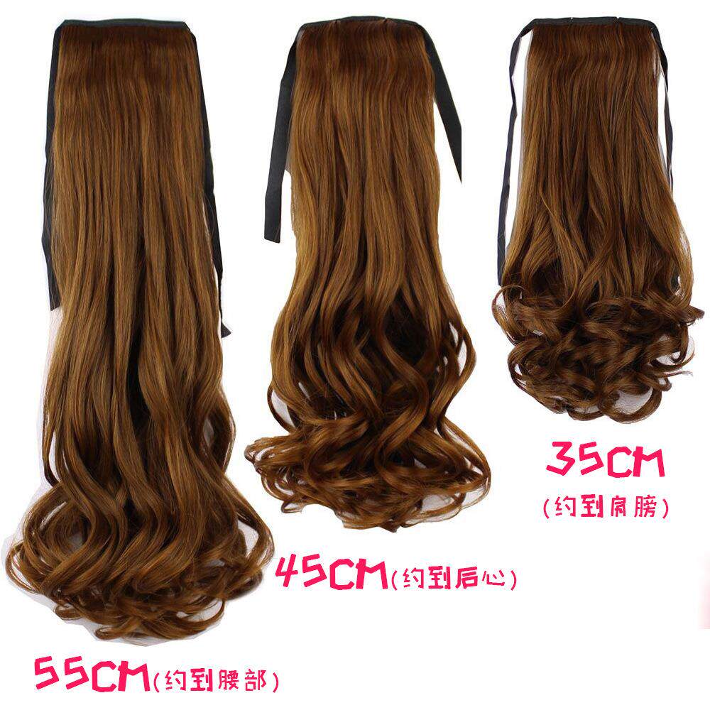 宏发秀假发女长卷发 梨花卷马尾大波浪假马尾辫直销假发定制