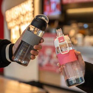 学生户外运动便携水杯防摔夏日简约随手杯男女生高颜值带吸管杯子