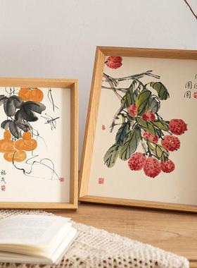 简约新中式木质相框6寸相框摆台57810寸A4婚纱相片框挂墙影楼画框