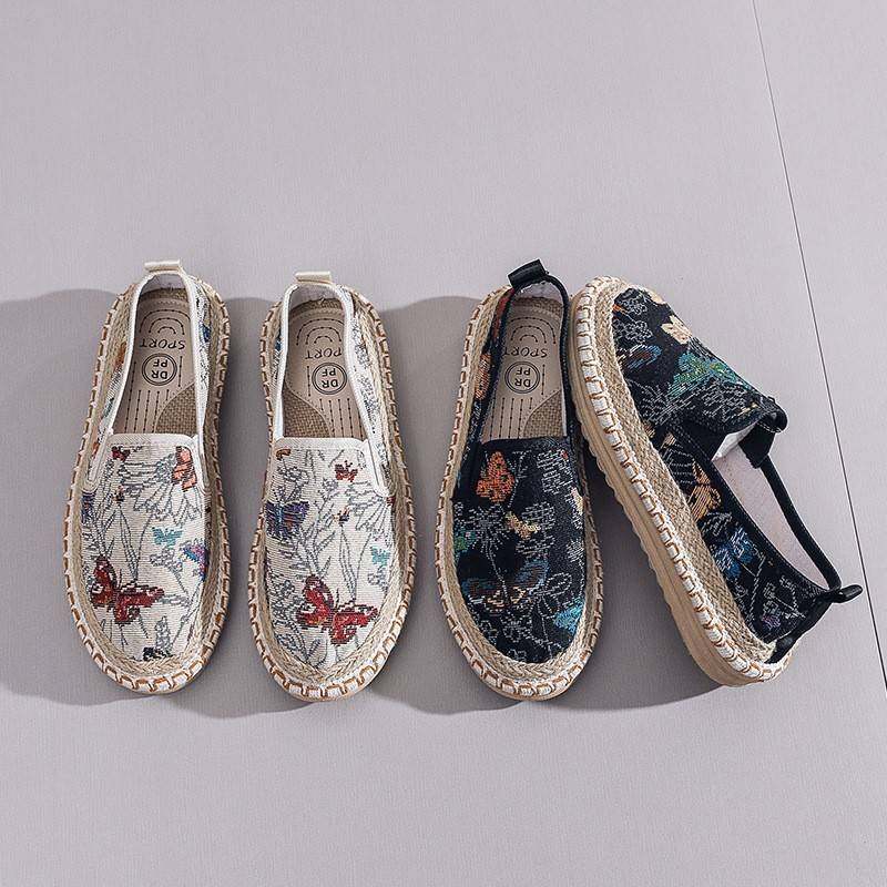 新款女鞋一脚蹬夏季绣花布鞋2026新款老北京布鞋女渔夫鞋休闲鞋子,女鞋,浅口单鞋,淘宝优惠券,粉丝福利购,淘宝优惠卷