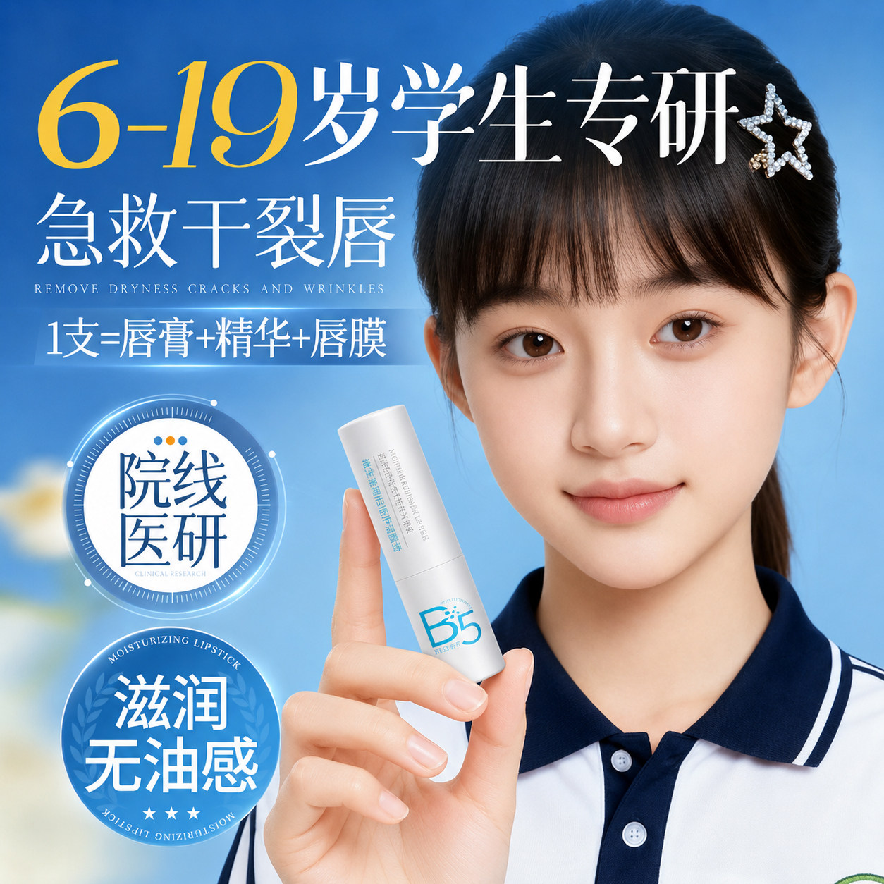 【青少年专研】保湿防干裂润唇膏图片